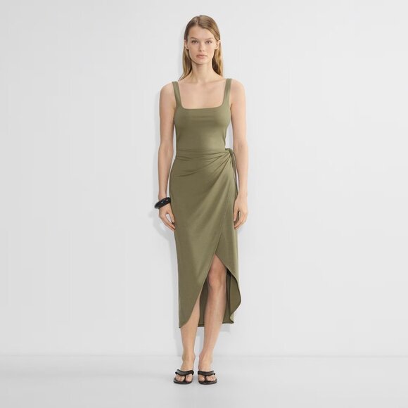 BNWT Aritzia Saturn Midi Dress in Sundried Olive - Picture 1 of 8